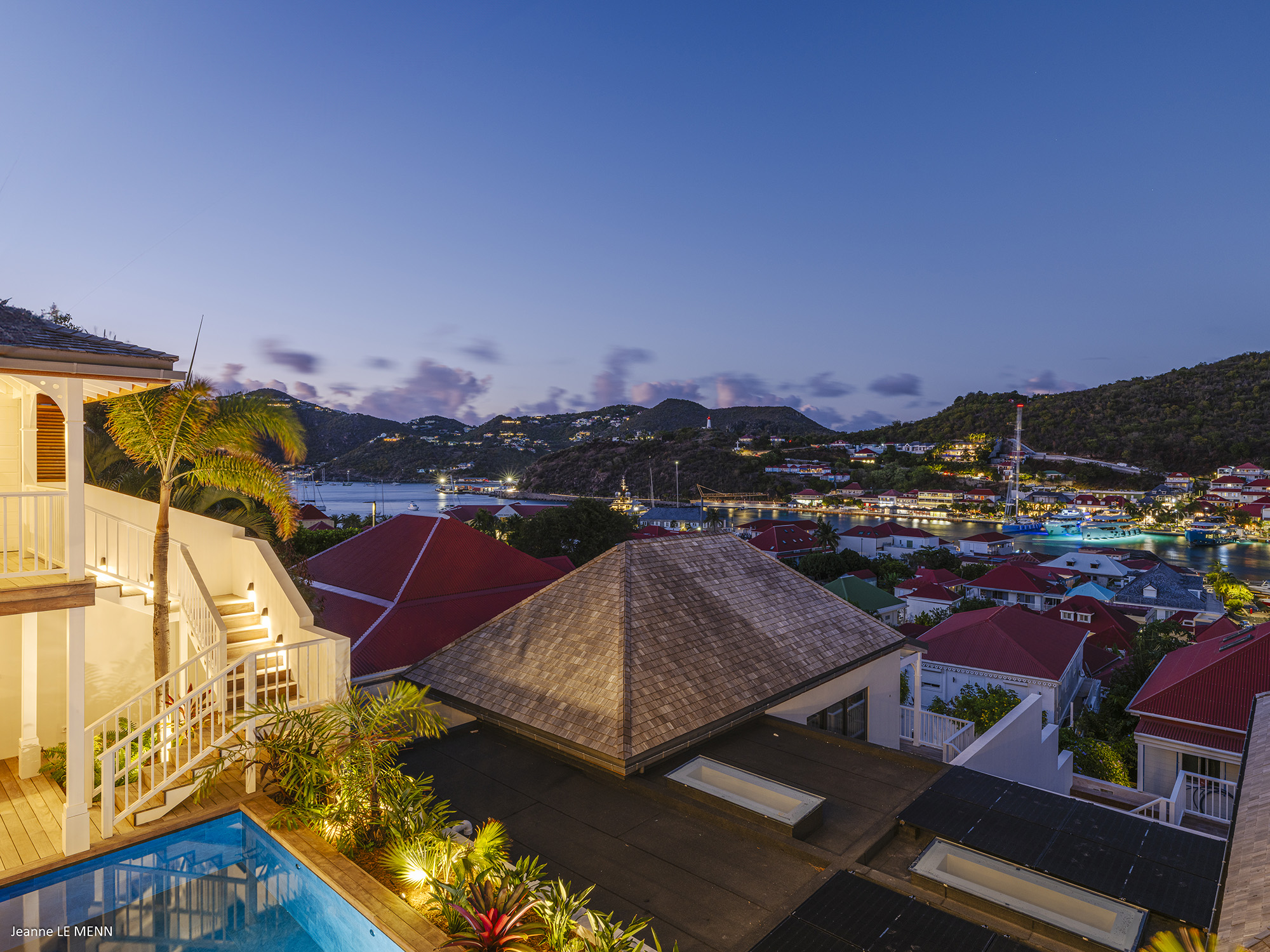 Gustavia 4-Bedroom Villa Rental – Creole-Style Townhouse with Pool & Harbor Views