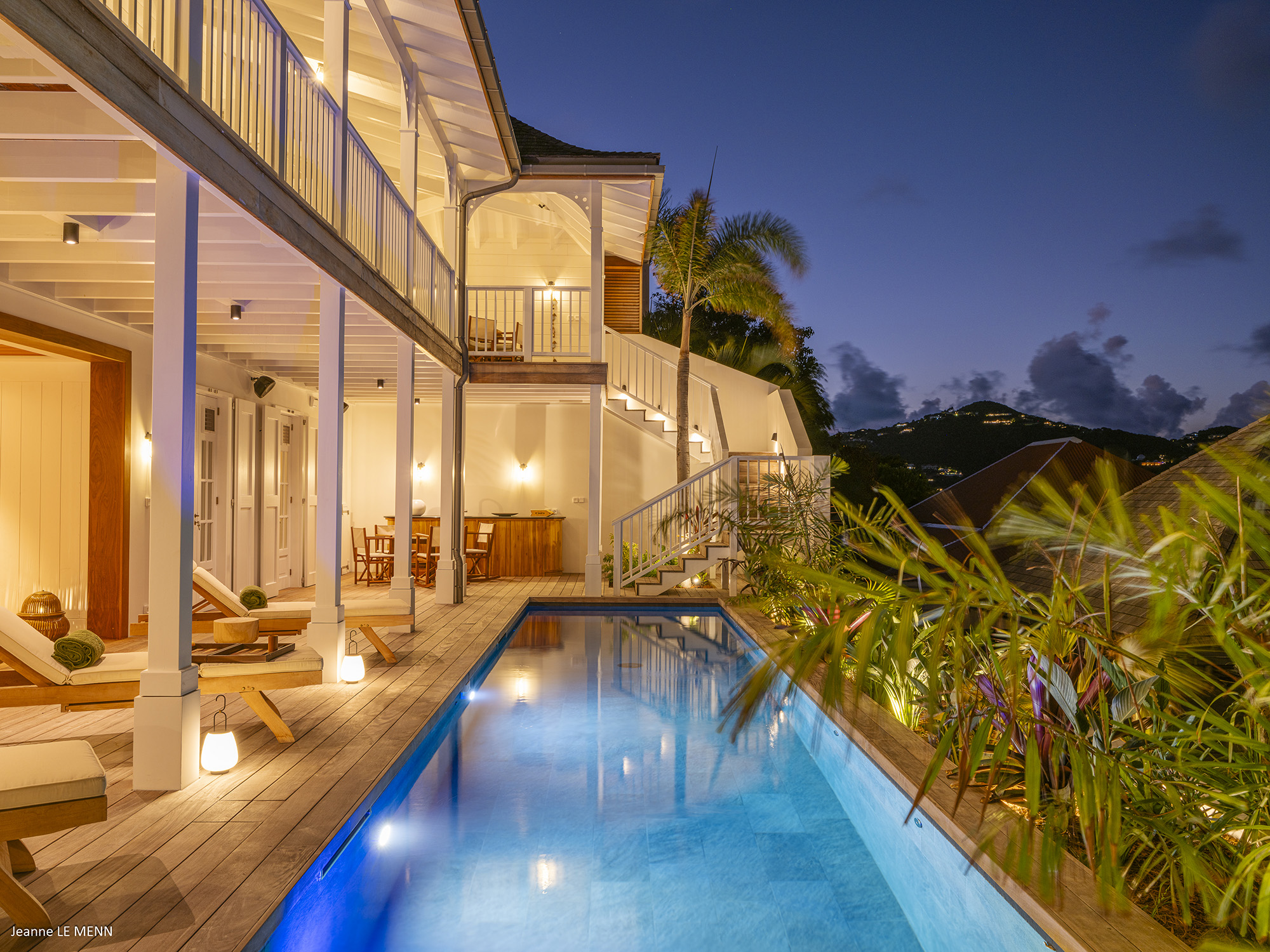 Gustavia 4-Bedroom Villa Rental – Creole-Style Townhouse with Pool & Harbor Views
